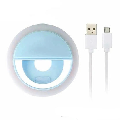 LED Ring Light for Selfies – USB Rechargeable for All Smartphones