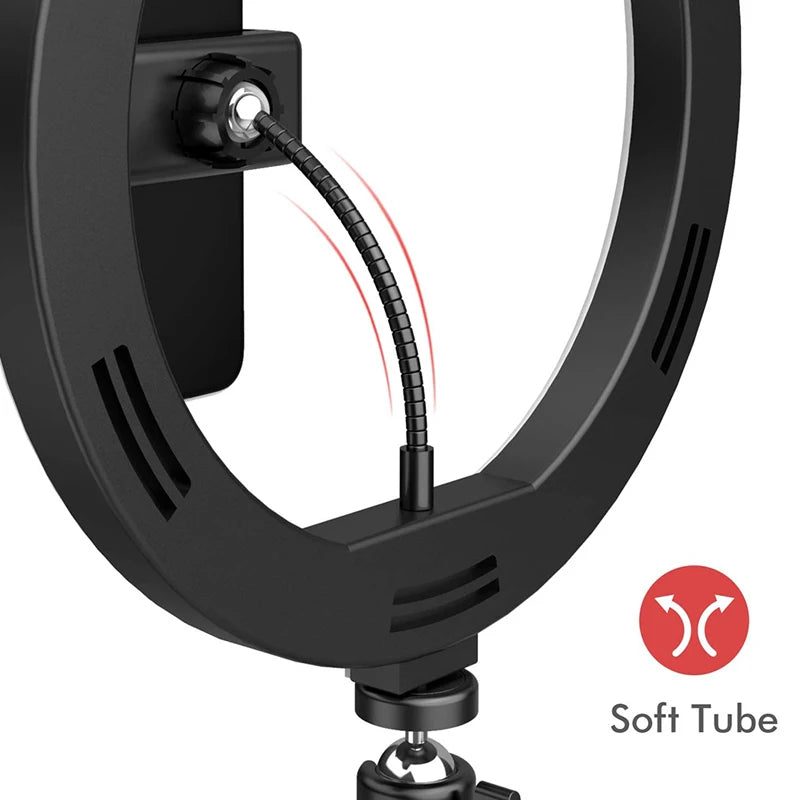 Adjustable Lighting with Tripod -  LED Selfie Ring Light 33cm