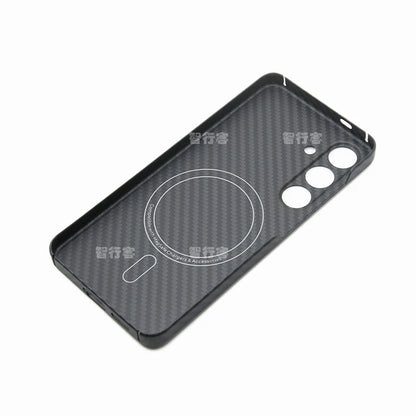 ZXKE Carbon Fiber Magnetic Case – Aramid Shell for Galaxy S23/S24/S25 Ultra, MagSafe & Car Mount Compatible