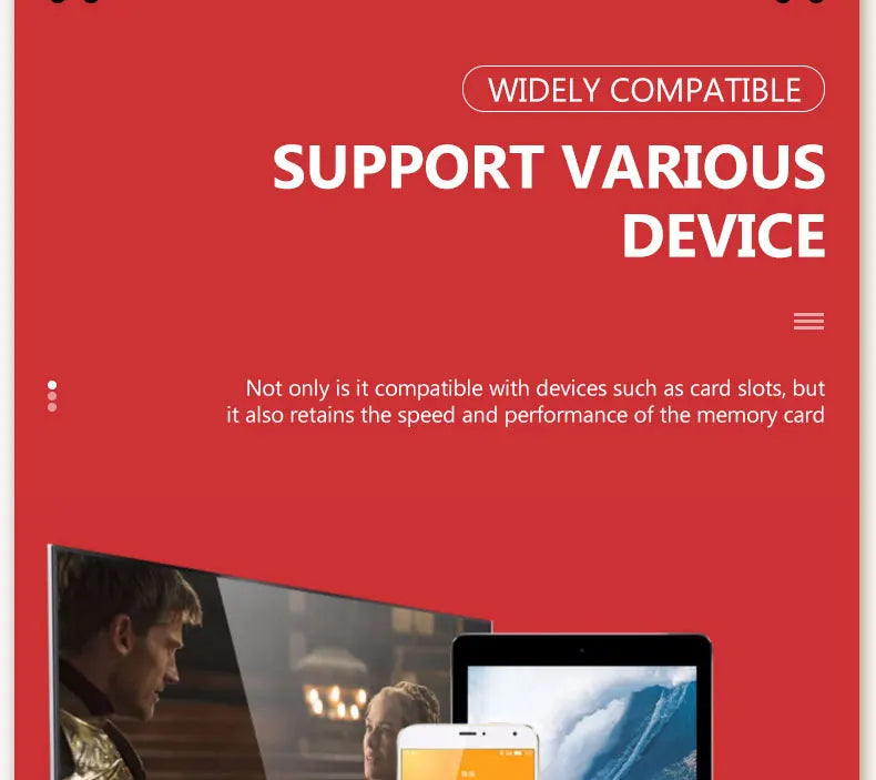 Micro SD/TF Memory Card – 32GB/64GB/128GB Class 10 Flash Card for Phone & Devices