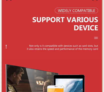 Micro SD/TF Memory Card – 32GB/64GB/128GB Class 10 Flash Card for Phone & Devices