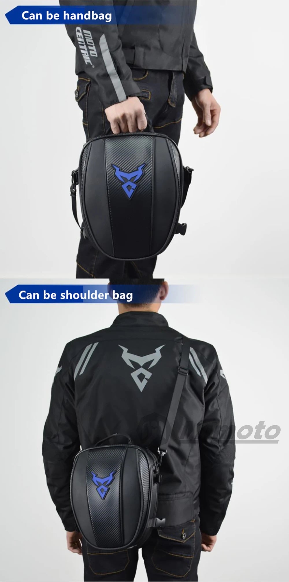 Motocentric Waterproof Motorcycle Tail Bag – High Capacity Rear Seat Backpack