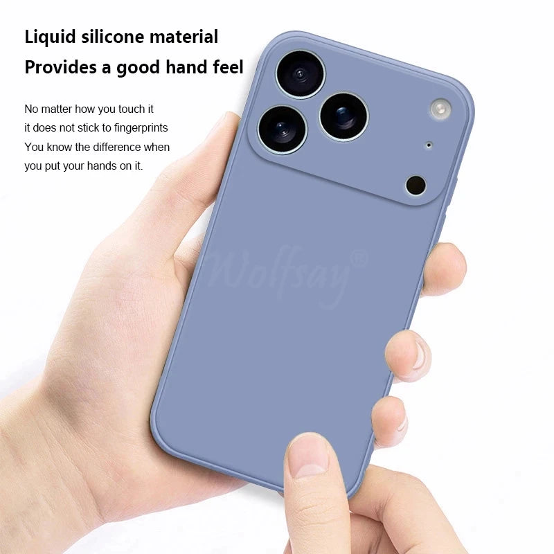 Liquid Silicone Case for iPhone 17 Series – Soft TPU Cover for Pro / Pro Max / Air