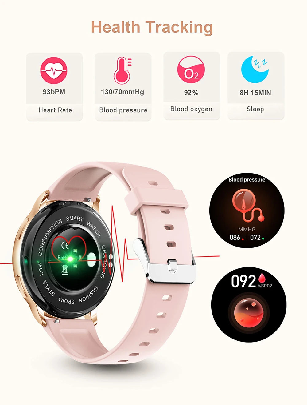 MEVADEN Y22 Smartwatch – Bluetooth Call, Custom Dial, Fitness & Heart Rate Tracker