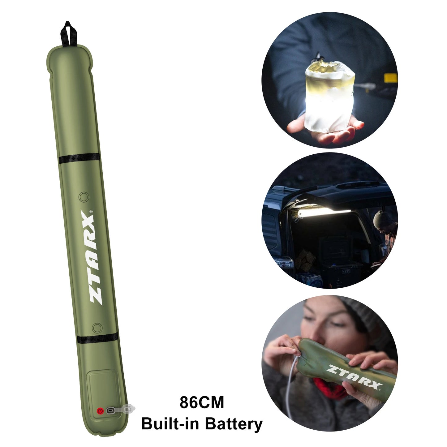 Solar USB Rechargeable LED Tube – Foldable, Magnetic & Waterproof for Outdoor Use