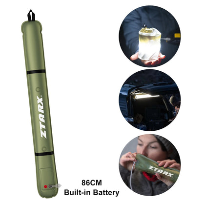 Solar USB Rechargeable LED Tube – Foldable, Magnetic & Waterproof for Outdoor Use