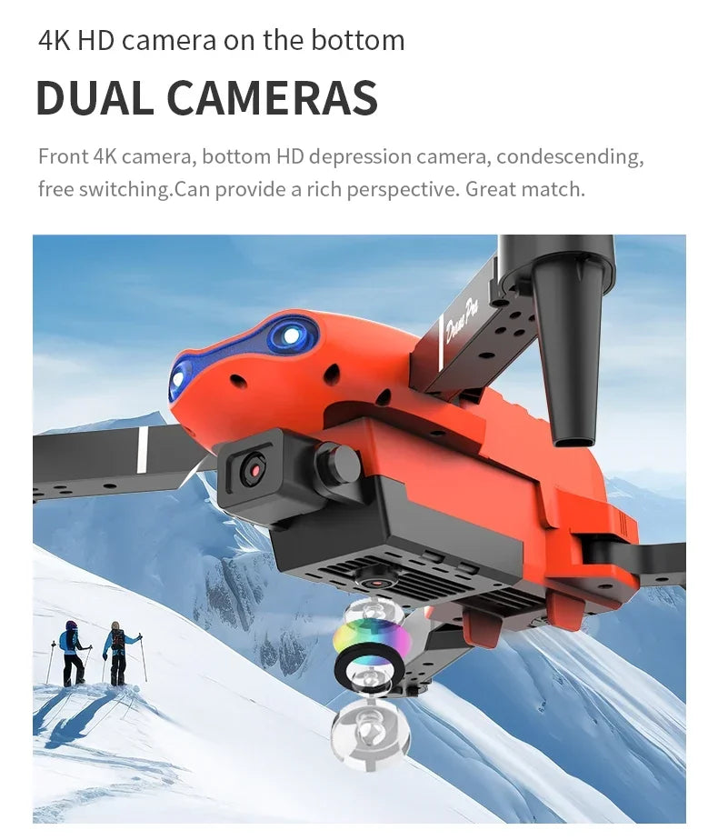 E99Pro Foldable Drone – 4K/1080P HD Camera, WiFi FPV, RC Helicopter Gift Toy