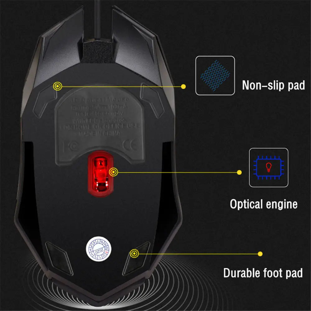 2025 ITLY M01 Sports Gaming Mouse – USB Wired with LED Luminous Backlit
