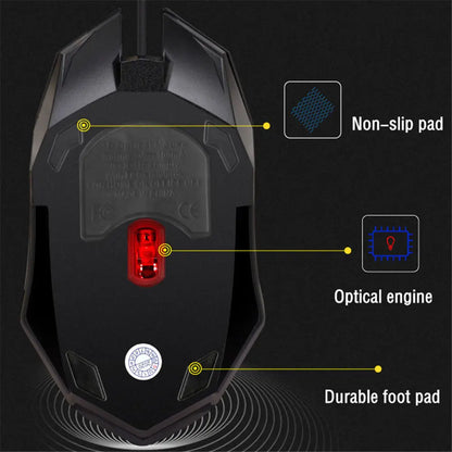 2025 ITLY M01 Sports Gaming Mouse – USB Wired with LED Luminous Backlit