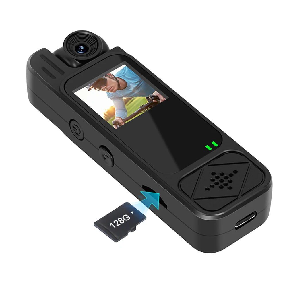 Mini Body Camera 1080P – HD Sports Cam with Infrared Night Vision & 1.3” Screen