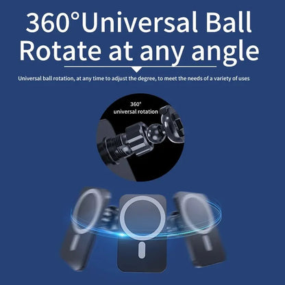 30W Magnetic Car Wireless Charger – Fast Charging Mount for iPhone with MagSafe