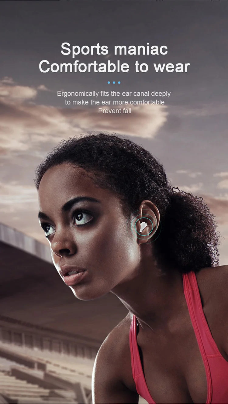 A6S TWS Wireless Earbuds – Bluetooth Stereo Headphones for Sport & Music