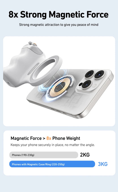 TELESIN Magnetic Phone Camera Grip – Shooting Handle with Remote Control for iPhone & Android