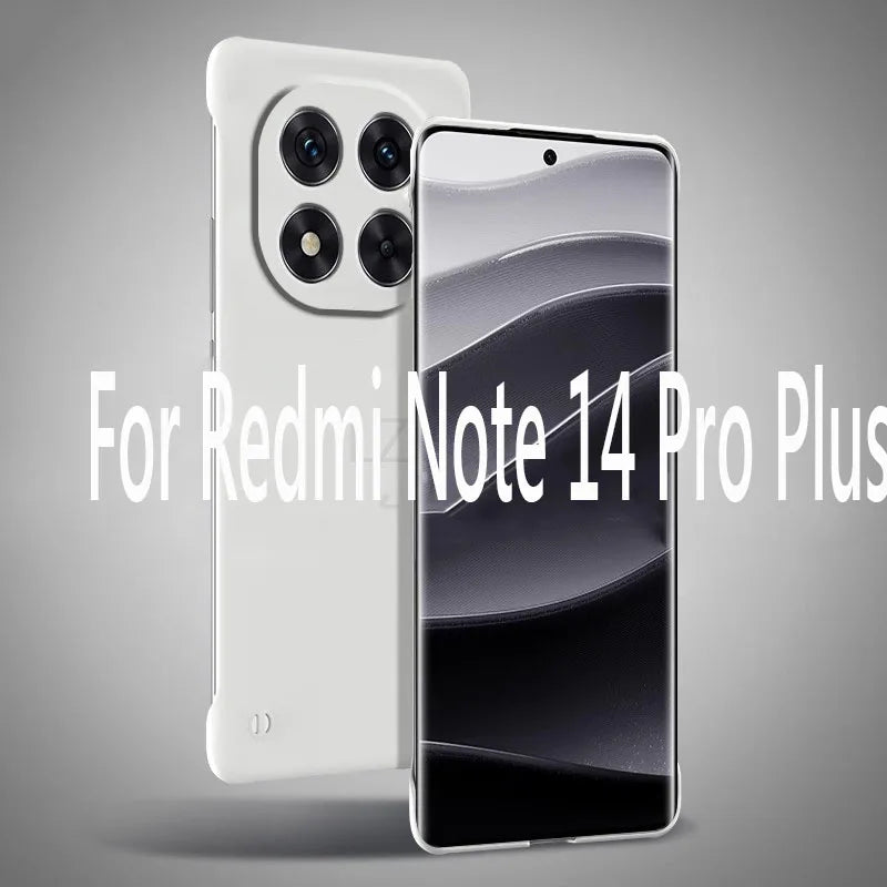 Slim Matte Hard Case for Redmi Note 14 Pro Plus – Frameless Shockproof Cover