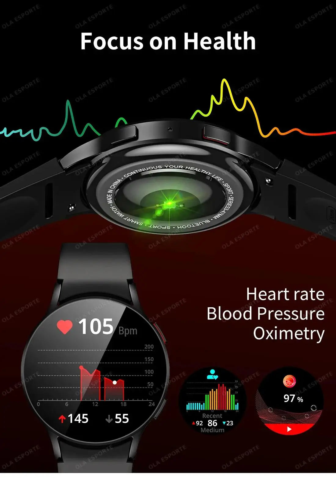 Smartwatch with Bluetooth Call – Waterproof Fitness Watch with Heart Rate & Sleep Monitor