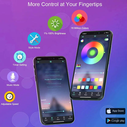 Smart LED Light Strip – 5050 RGB with Remote, APP & Bluetooth