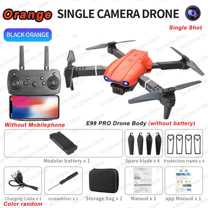 E99Pro Foldable Drone – 4K/1080P HD Camera, WiFi FPV, RC Helicopter Gift Toy