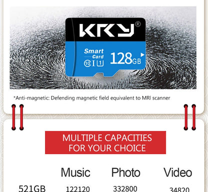 Micro SD/TF Memory Card – 32GB/64GB/128GB Class 10 Flash Card for Phone & Devices