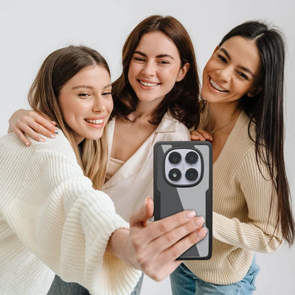 360° Full Body Shockproof Case for Redmi Note 14 Pro 5G – Transparent Cover with Screen Protector