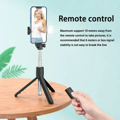 Telescopic Selfie Stick & Tripod – Portable 700mm Phone Stand with Bluetooth Remote