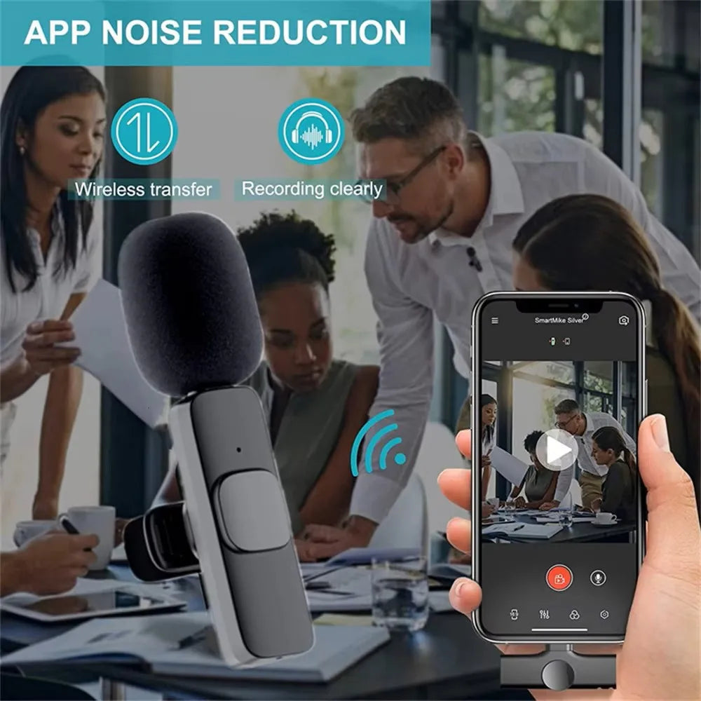 Wireless Lavalier Microphone – Mini Portable Mic for Audio/Video Recording, Live & Gaming (iPhone/Android)