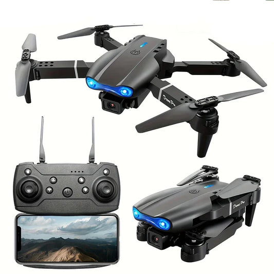E99Pro Foldable Drone – 4K/1080P HD Camera, WiFi FPV, RC Helicopter Gift Toy