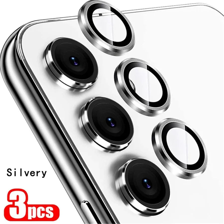 3Pcs Metallic Lens Protector Set – Full Camera Protection for Samsung Galaxy S25+, S23 FE, S24, A15, A35, A55"