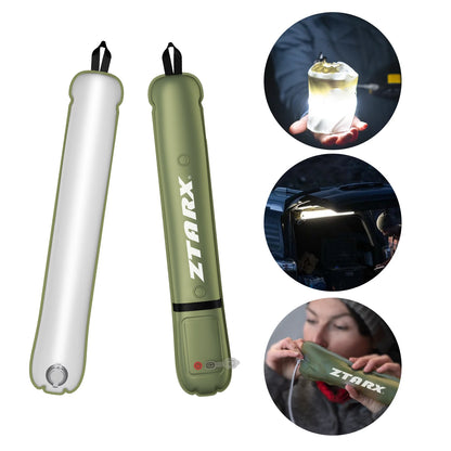Solar USB Rechargeable LED Tube – Foldable, Magnetic & Waterproof for Outdoor Use