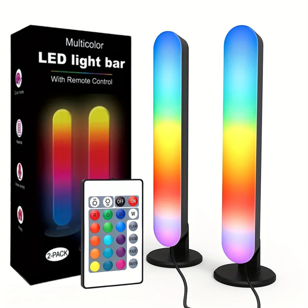 LED RGB Music Light Bar – Sound Reactive, USB Rechargeable