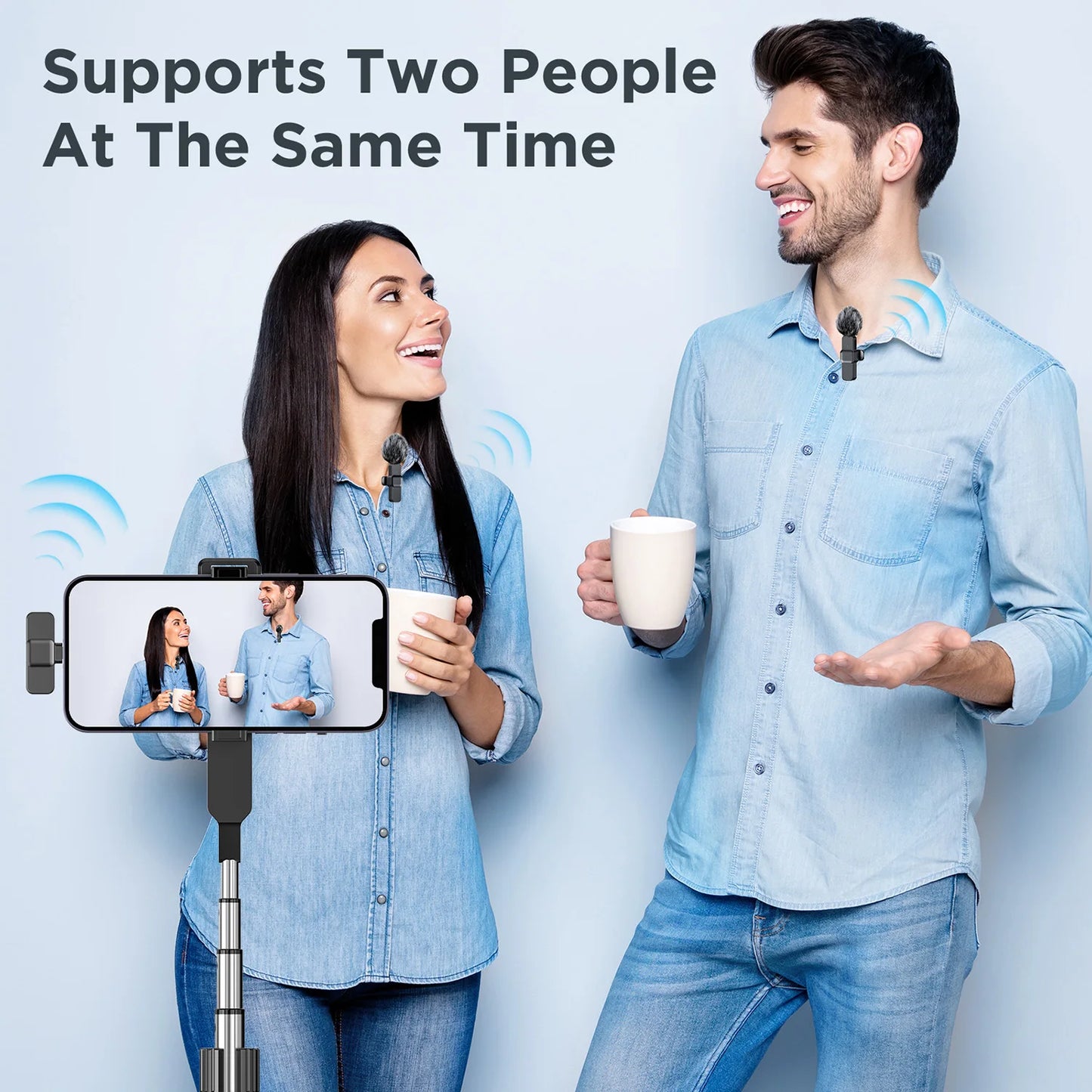 SNZIYAG K10 Wireless Lavalier Microphone – Portable Mini Mic for iPhone, Android, PC & Live Gaming