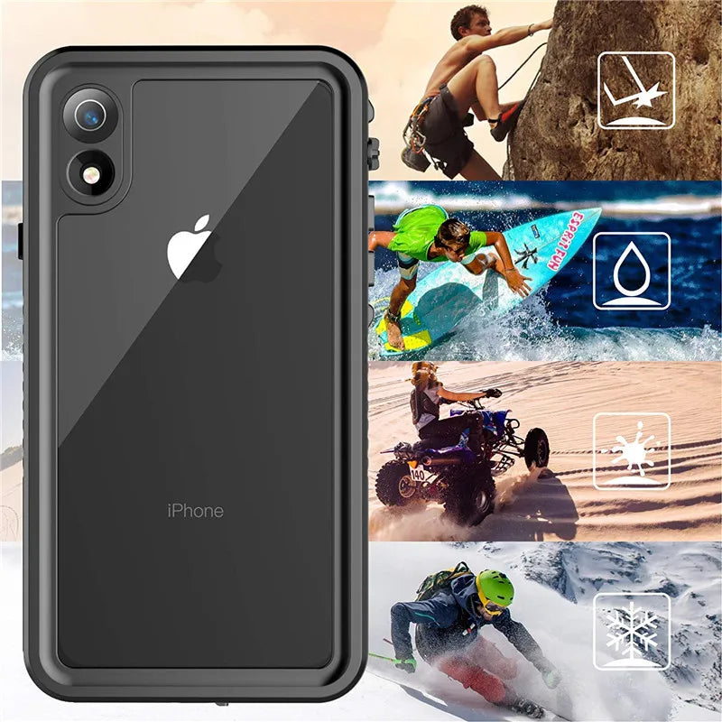 FS IP68 Waterproof Case – Clear Diving Phone Cover for iPhone 7 to 16 Series