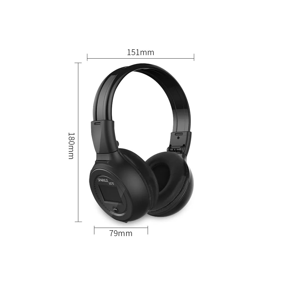 ZEALOT B570 Bluetooth Headphones – LCD, HiFi Sound, FM & TF Card Support
