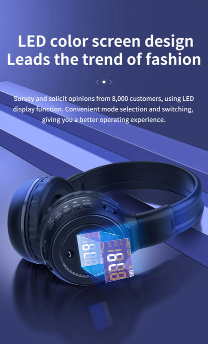 ZEALOT B570 Bluetooth Headphones – LCD, HiFi Sound, FM & TF Card Support