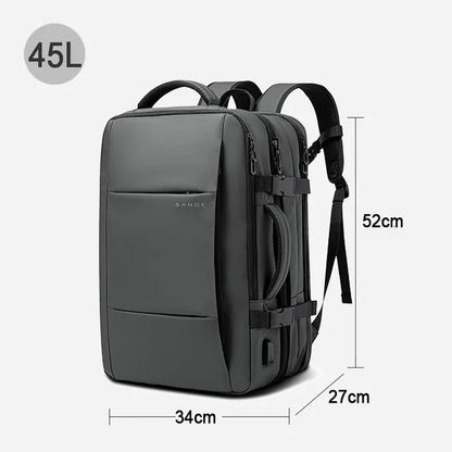 BANGE Travel & Business Backpack – Expandable, USB Charging, Waterproof, Fits 17.3” Laptop