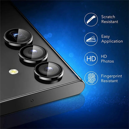 3Pcs Metallic Lens Protector Set – Full Camera Protection for Samsung Galaxy S25+, S23 FE, S24, A15, A35, A55"