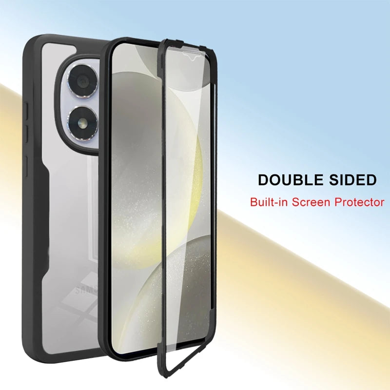 360° Full Body Shockproof Case for Redmi Note 14 Pro 5G – Transparent Cover with Screen Protector