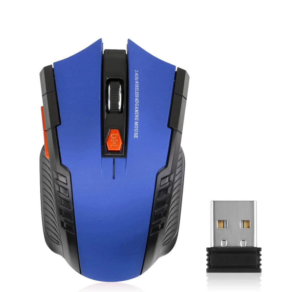 2.4G Wireless Gaming Mouse – 1600DPI, 6 Buttons, USB Receiver for PC & Laptop