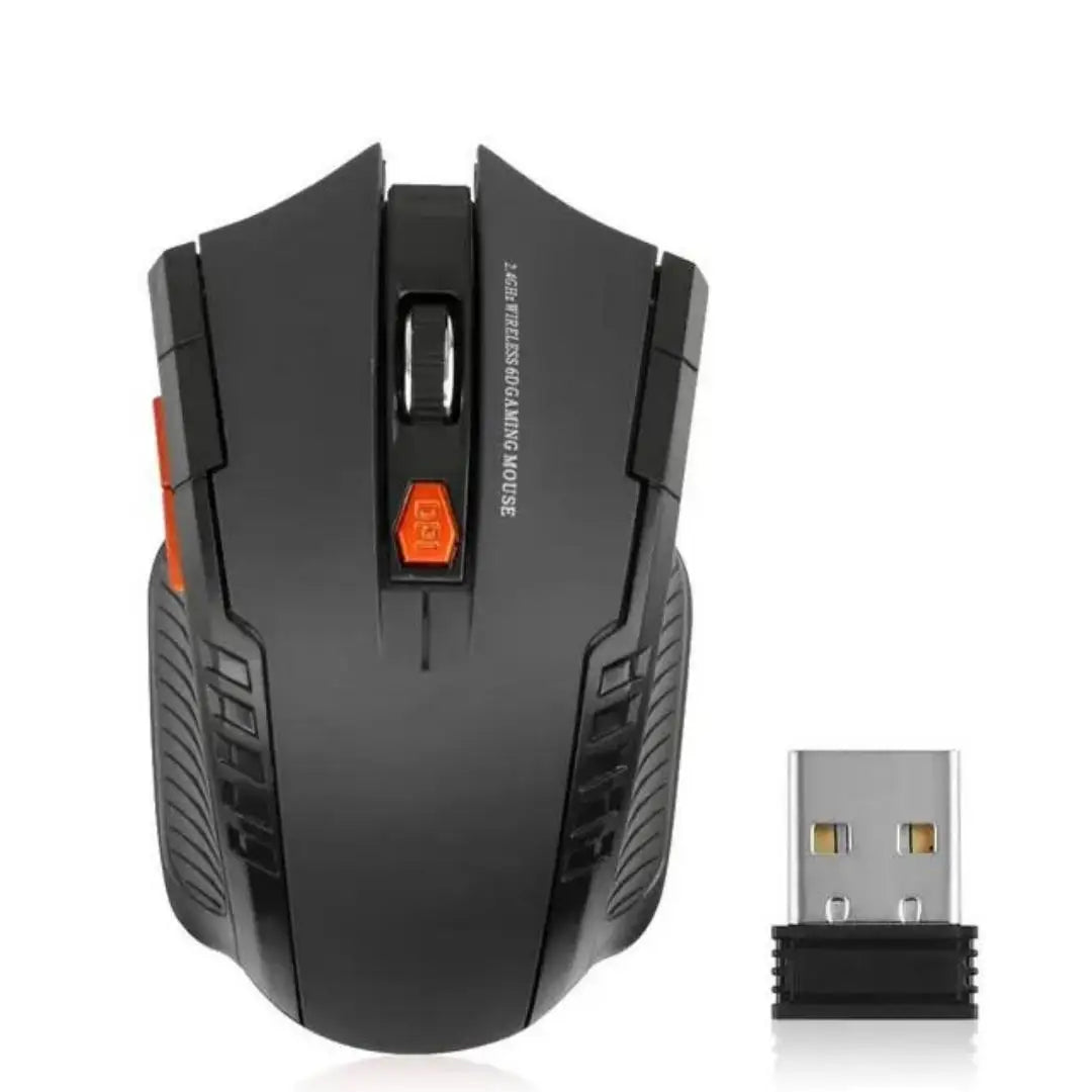 2.4G Wireless Gaming Mouse – 1600DPI, 6 Buttons, USB Receiver for PC & Laptop