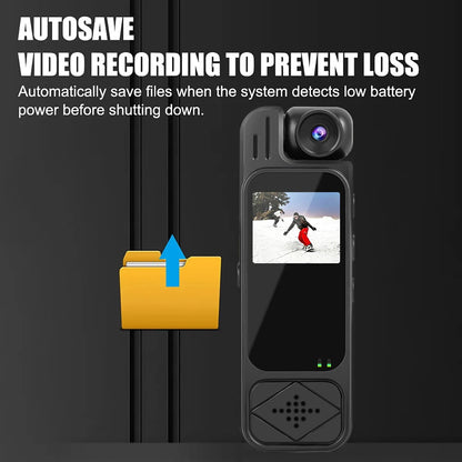Mini Body Camera 1080P – HD Sports Cam with Infrared Night Vision & 1.3” Screen