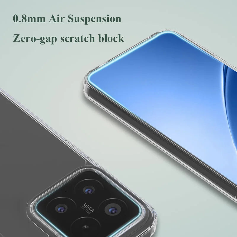 Lereach Crystal Clear Case – Ultra-Thin Shockproof & Anti-Scratch for Xiaomi 15 Ultra / 15 / 14T / 14T Pro