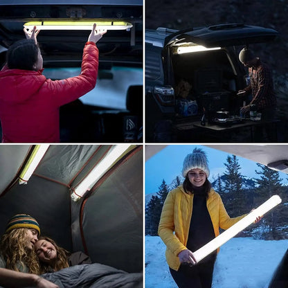 Solar USB Rechargeable LED Tube – Foldable, Magnetic & Waterproof for Outdoor Use