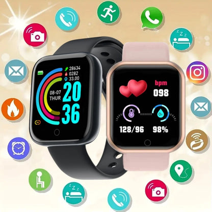 Y68 D20 Smartwatch – Fitness Tracker, Sleep Monitor, Music Control & Alarm Clock