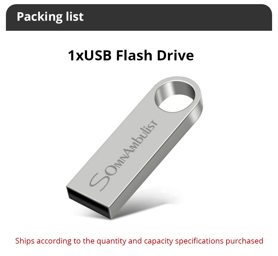 SomnAmbulist USB Flash Drive – 4GB to 128GB High-Speed USB 2.0 for PC & Mobile