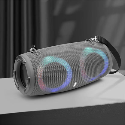 Waterproof Bluetooth Speaker 100W – RGB Light, 360° Surround Sound & Subwoofer
