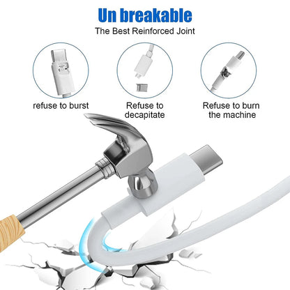 PD 60W USB-C to USB-C Fast Charging Cable – 1M/2M/3M for iPhone 15, Samsung, Xiaomi