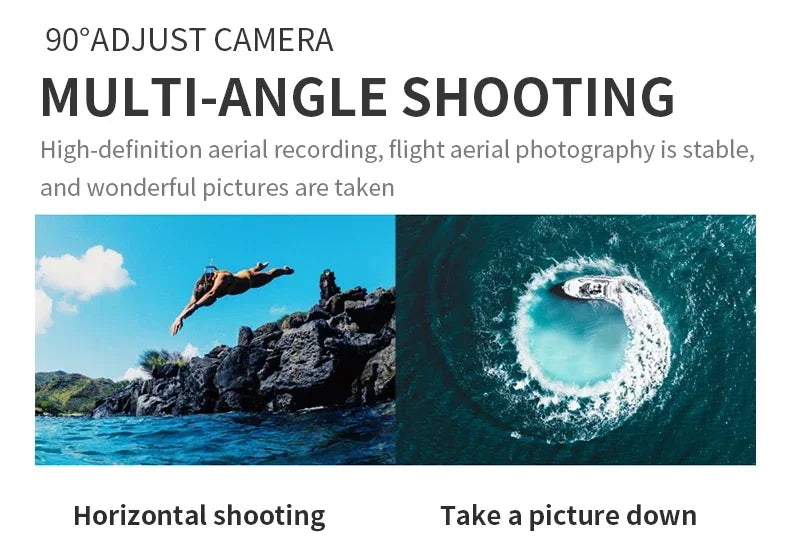 E99Pro Foldable Drone – 4K/1080P HD Camera, WiFi FPV, RC Helicopter Gift Toy