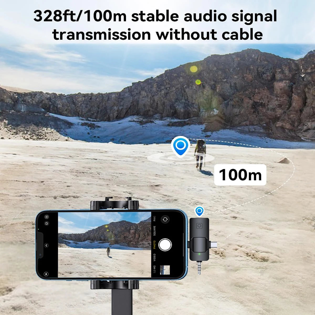 3-in-1 Wireless Lavalier Microphone – For Camera, iPhone & Android with Noise Reduction