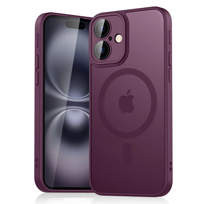 Luxury Magnetic Matte Armor Case – Shockproof & MagSafe Compatible for iPhone 11–16