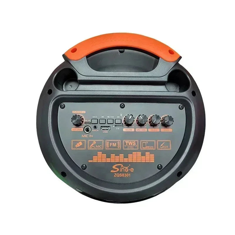 Bluetooth Stage Speaker 40W – Triple 8" Subwoofers, LED, Karaoke & Party Ready