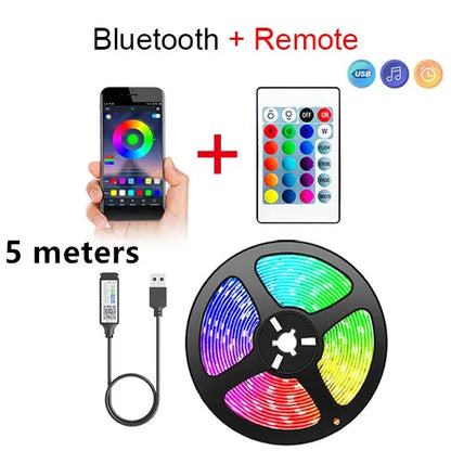Smart LED Light Strip – 5050 RGB with Remote, APP & Bluetooth